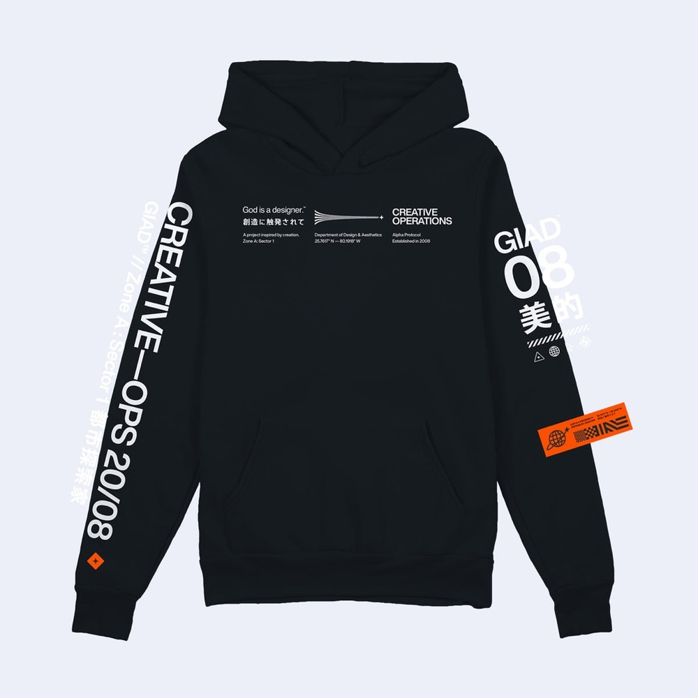 God is a Designer Creative Operations Hoodie Pullover Black V2 Size Medium Miami